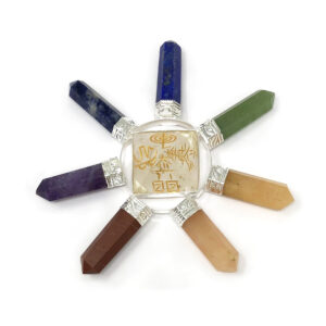 Shreyshti Energy Generator 7 Chakra with Pyramid having etching of Reiki symbols 7 Point approx 4 inches